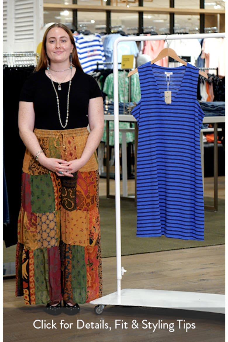 Stripe Sleeveless Cotton & Modal Tank Dress video