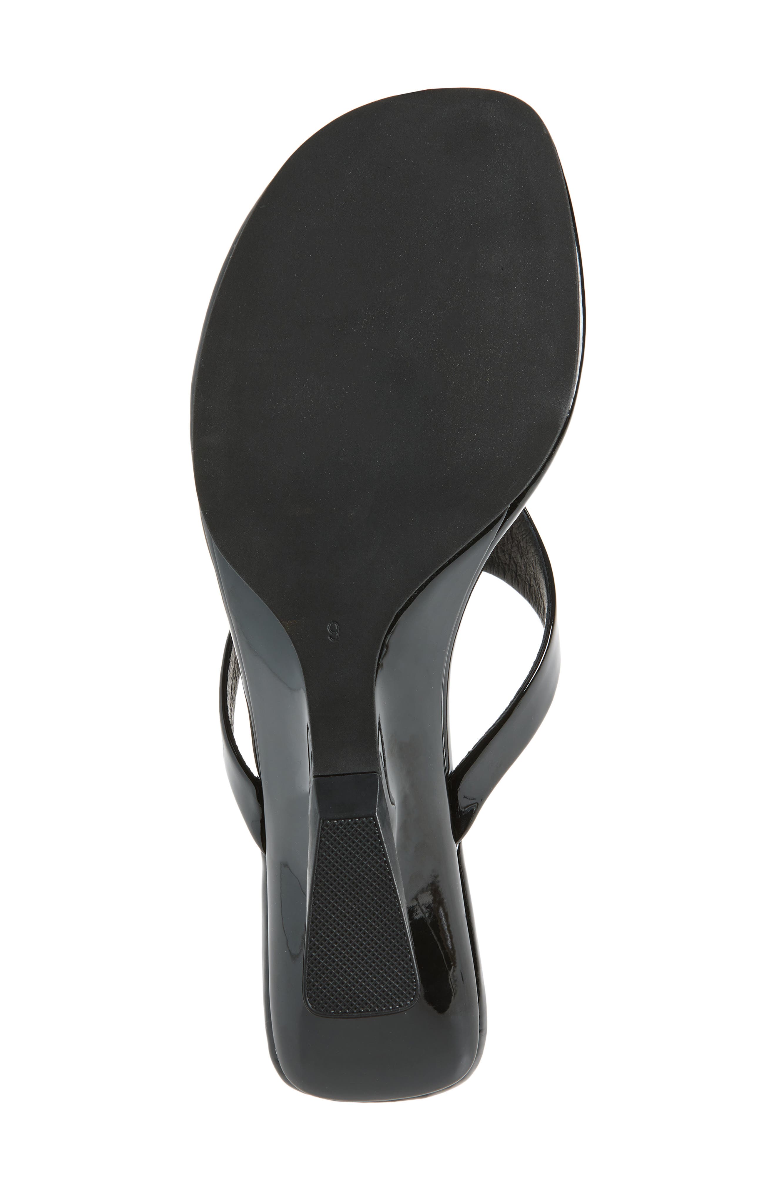 Jeffrey Campbell Medellin Wedge Flip Flop, Alternate, color, Black Patent