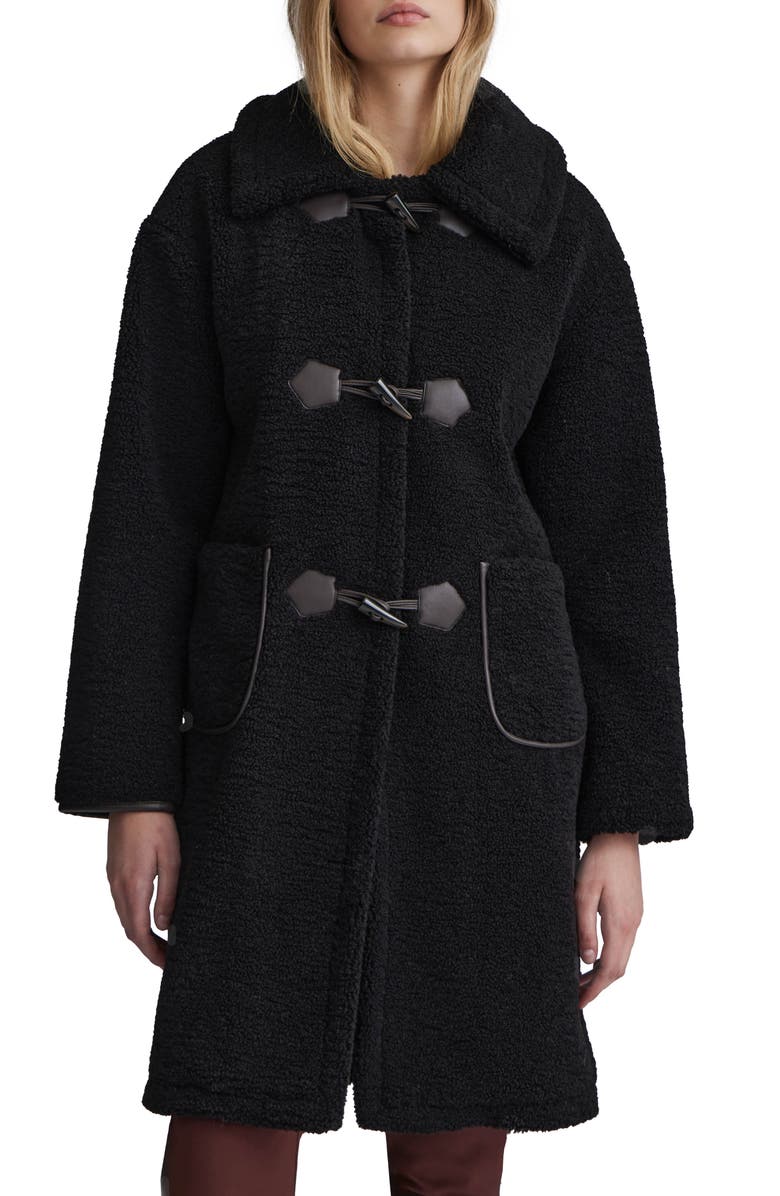 NVLT Berber Fleece Toggle Coat, Main, color, Black