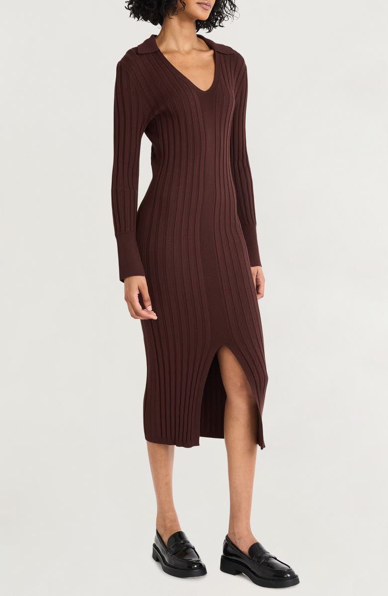 Luxely Long Sleeve Rib Body-Con Dress, Alternate, color, 