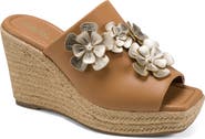 KARL LAGERFELD PARIS Clove Fleur Wedge Sandal