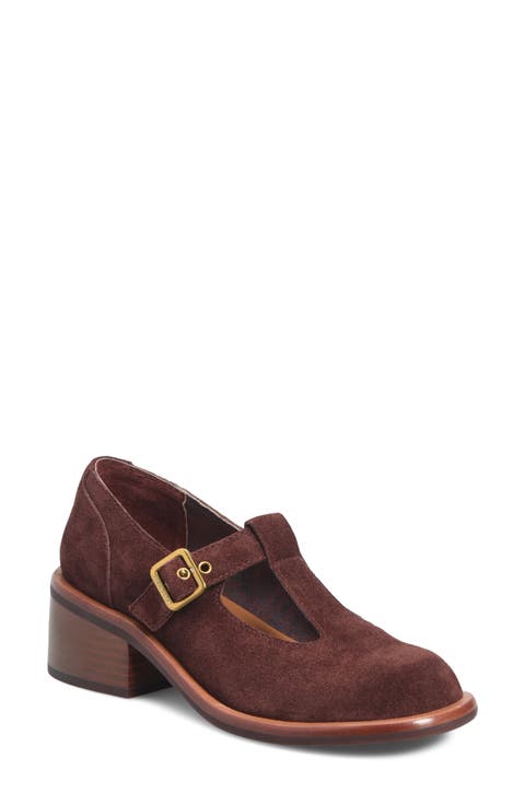 Jesse Leather T-Strap Pump