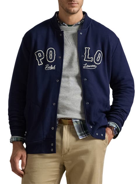 Big & Tall Knit Baseball Jacket