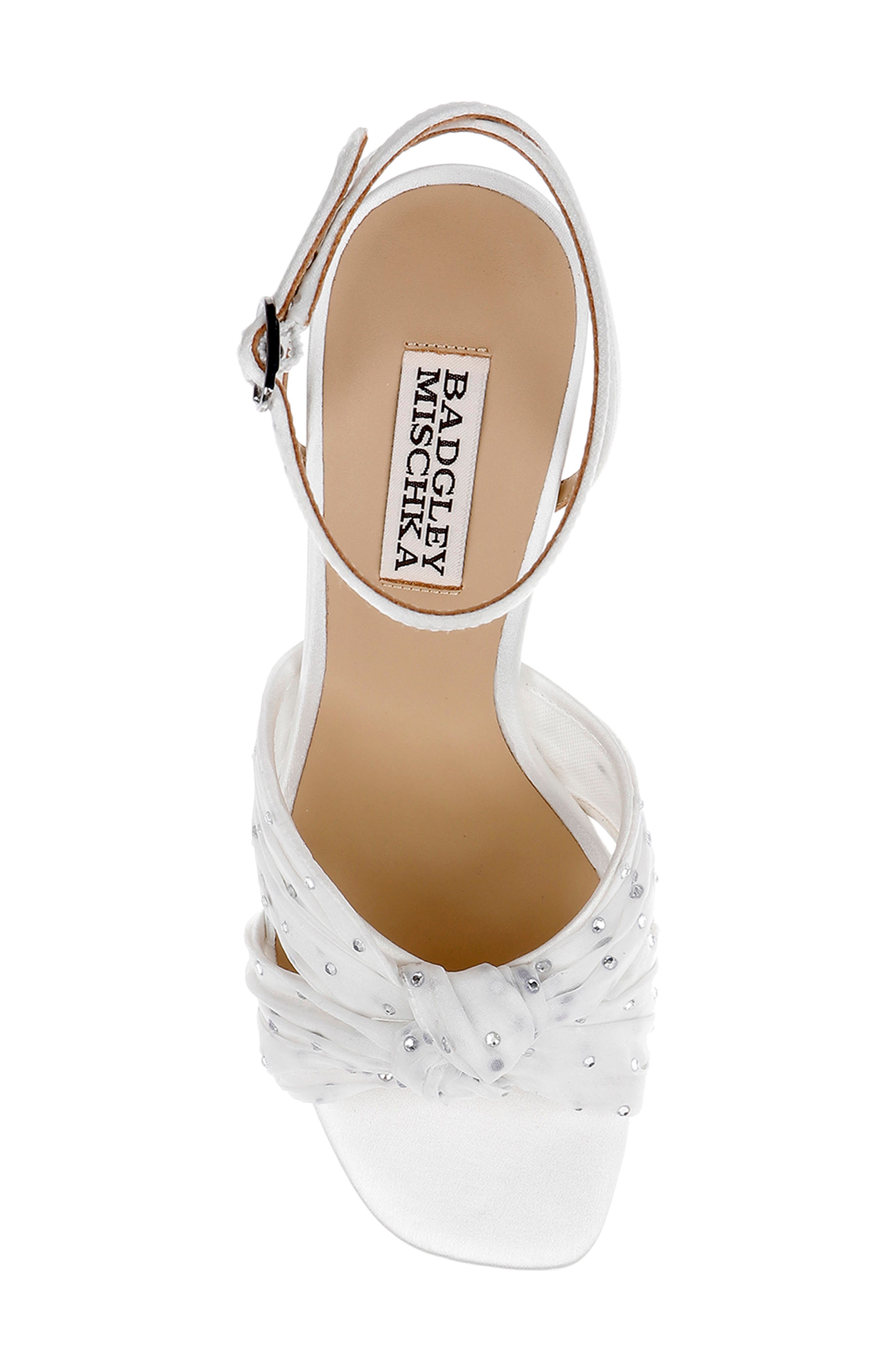Badgley Mischka Collection Wila Ankle Strap Sandal, Alternate, color, White Satin