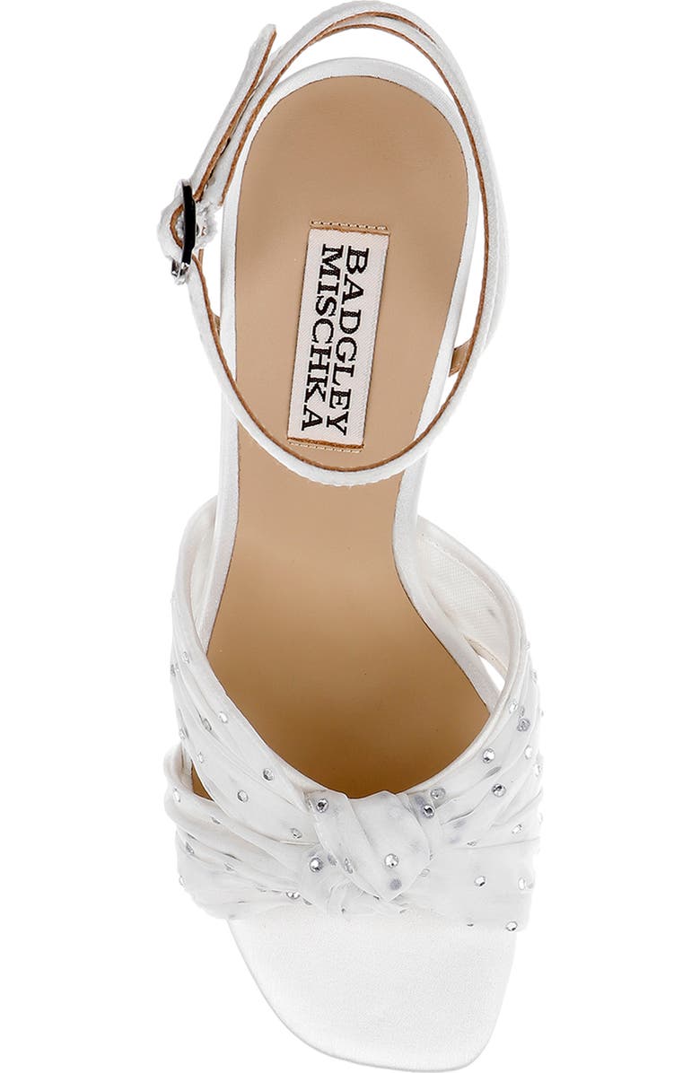 Badgley Mischka Collection Wila Ankle Strap Sandal, Alternate, color, White Satin