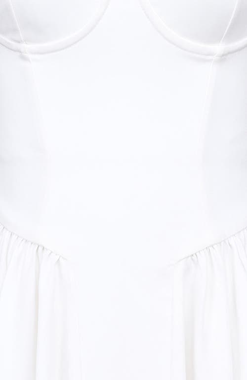 House Of Cb Samaria Corset Fit & Flare Dress In White