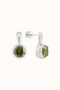  Peridot / White Silver / 8Mm