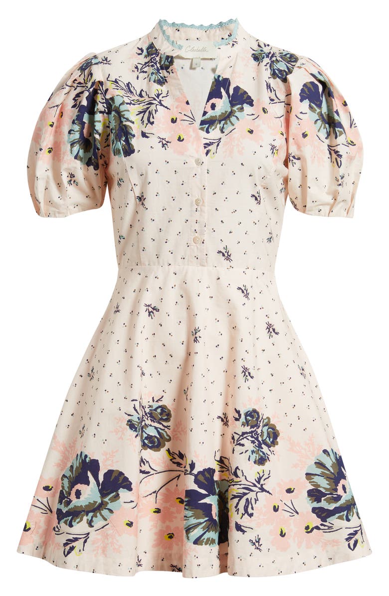 Cleobella Micah Mixed Floral Print Organic Cotton Poplin Minidress, Alternate, color, Liora Print