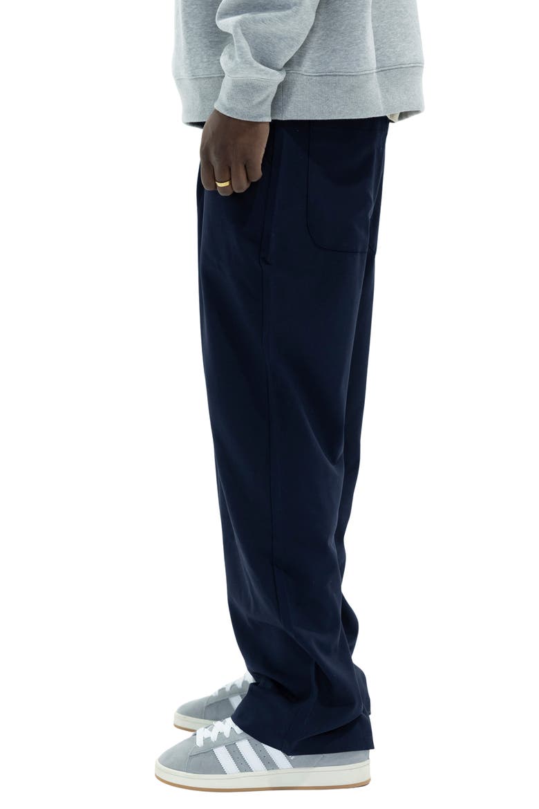Pleated Slacks, Alternate, color, NAVY