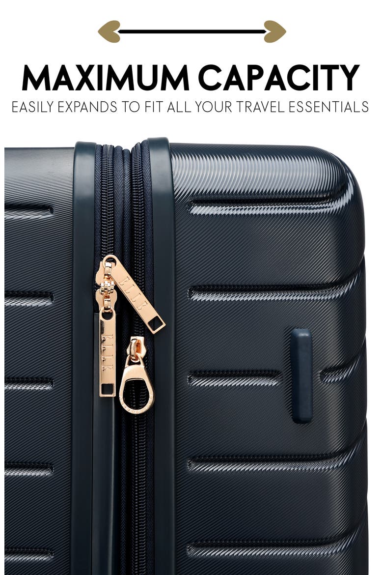 Louvre 2 Piece Expandable Polycarbonate Spinner Luggage Set, Alternate, color, Navy