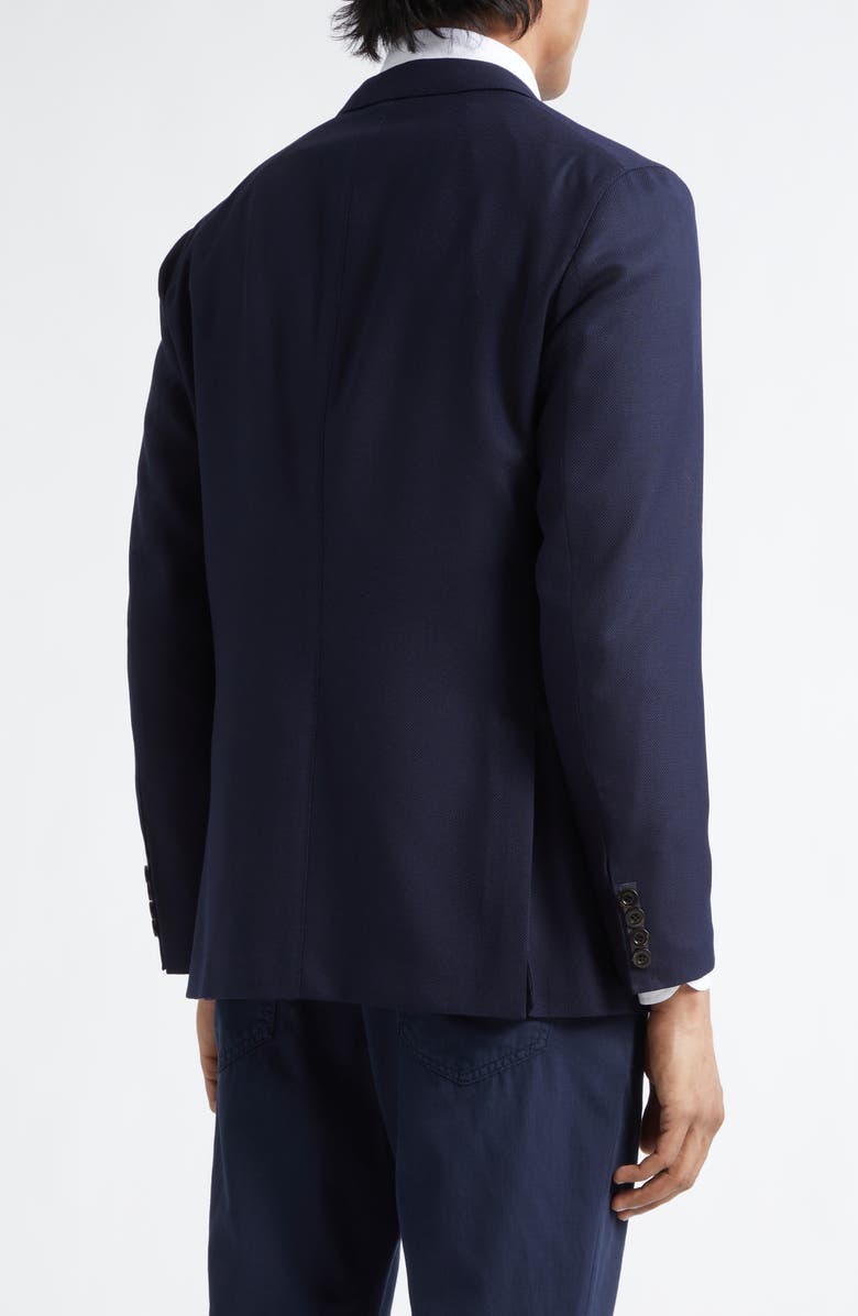 Boglioli K-Jacket Virgin Wool Hopsack Sport Coat, Alternate, color, Navy