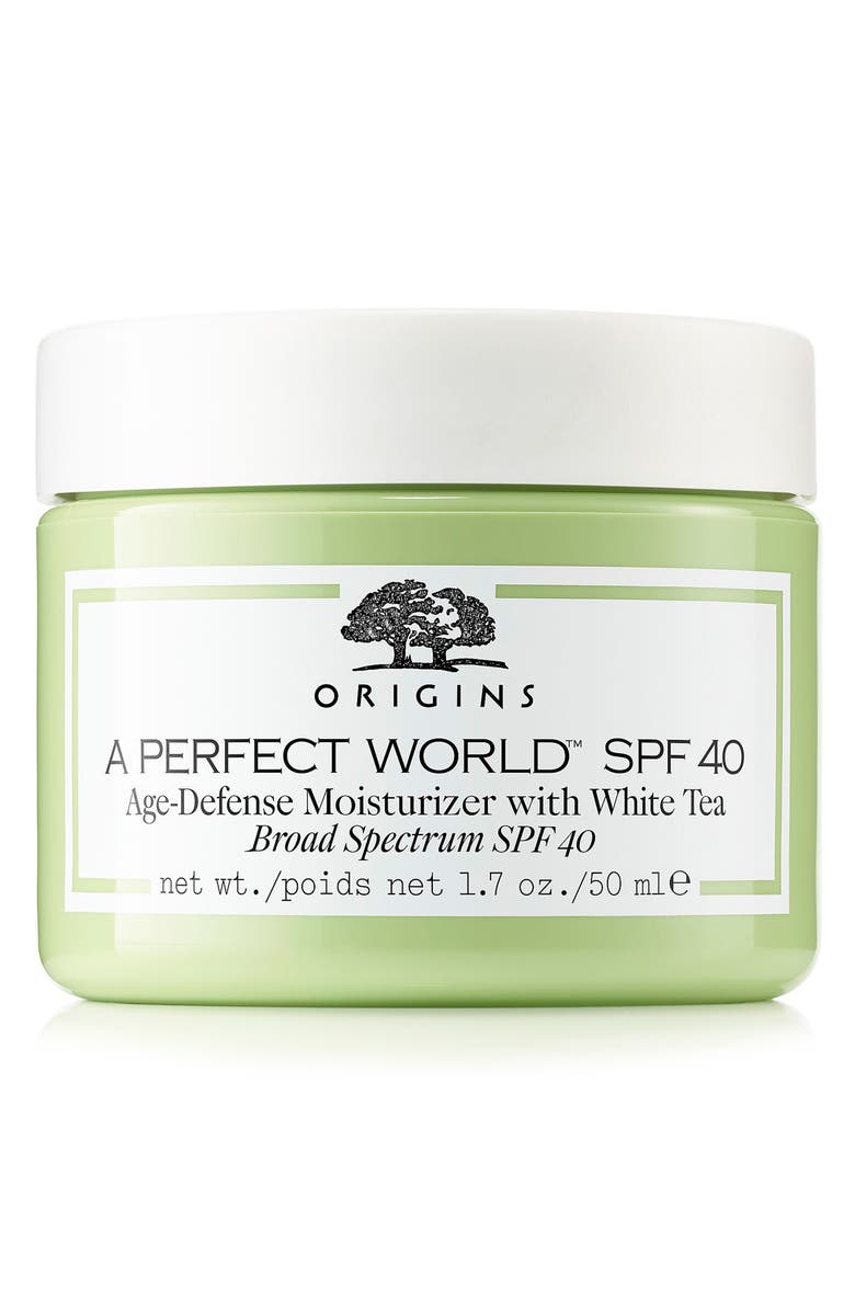 Origins A Perfect World<sup>™</sup> SPF 40 Age-Defense Moisturizer with White Tea, Main, color,