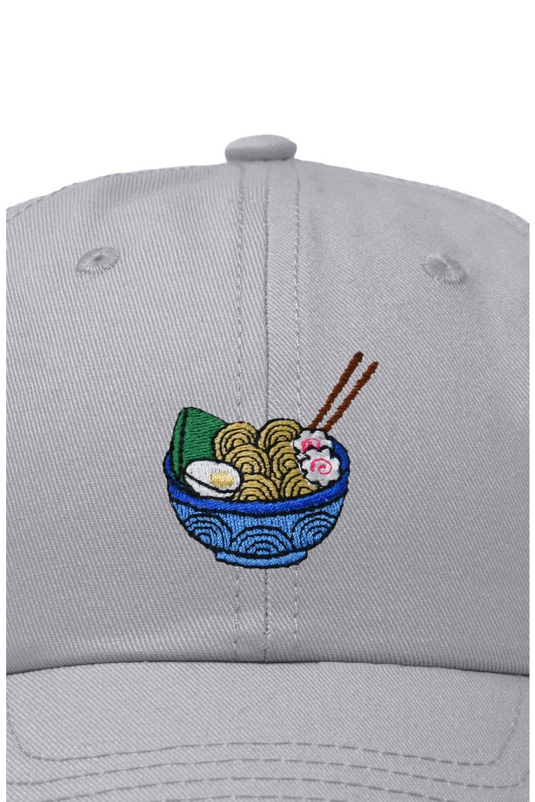 Noodles Embroidered Casual Cap, Alternate, color, Gray
