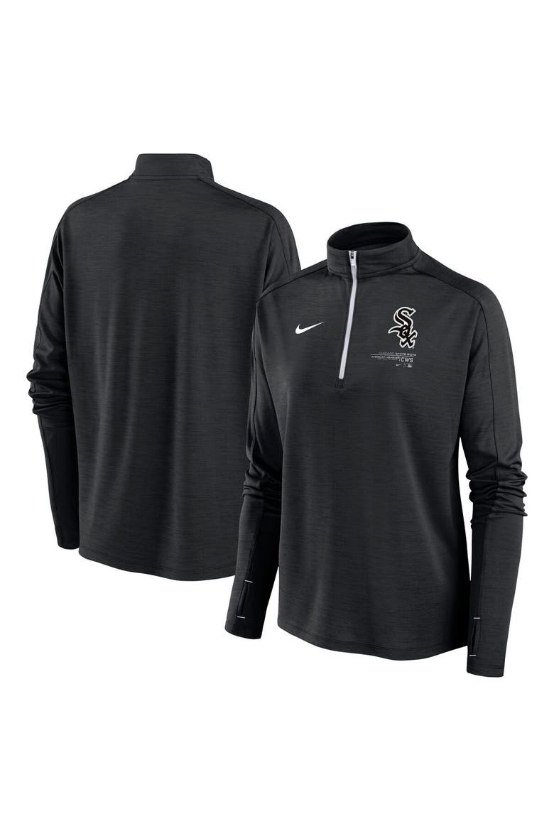Women's Nike Black Chicago White Sox Pacer Quarter-Zip Top, Main, color, Black