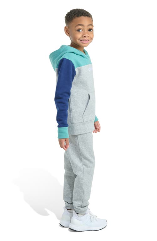 Adidas Originals Adidas Kids' Colorblock Hoodie & Joggers Set In Gray
