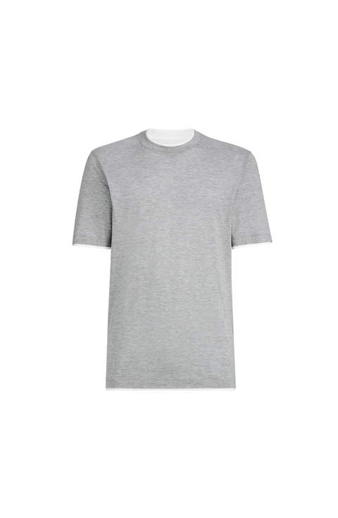 T-shirt with faux-layering