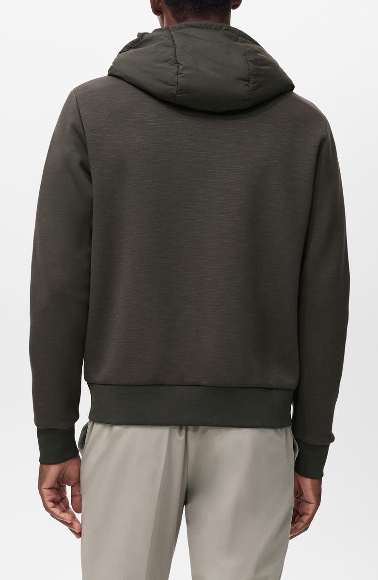 MANGO Regular Fit Thermolite<sup>®</sup> Performance Zip Hoodie, Alternate, color, Medium Brown