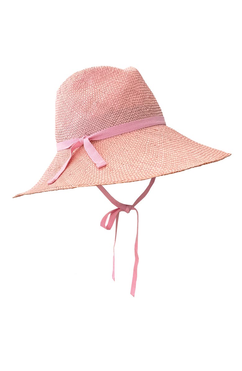 Binata Millinery Rosie Wide Brim Straw Hat, Alternate, color, Pink