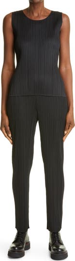 Pleats Please Issey Miyake Basics Pleated Sleeveless Top