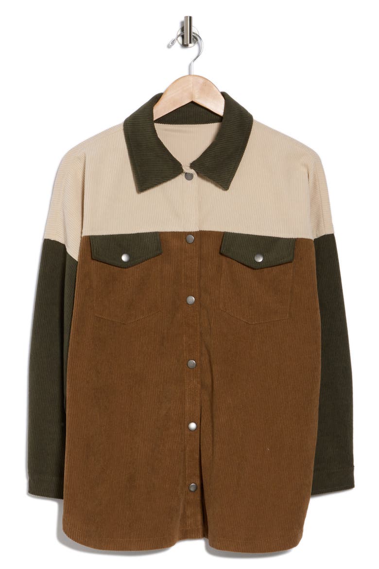 Thread & Supply Colorblock Corduroy Shacket (Women) | Nordstromrack