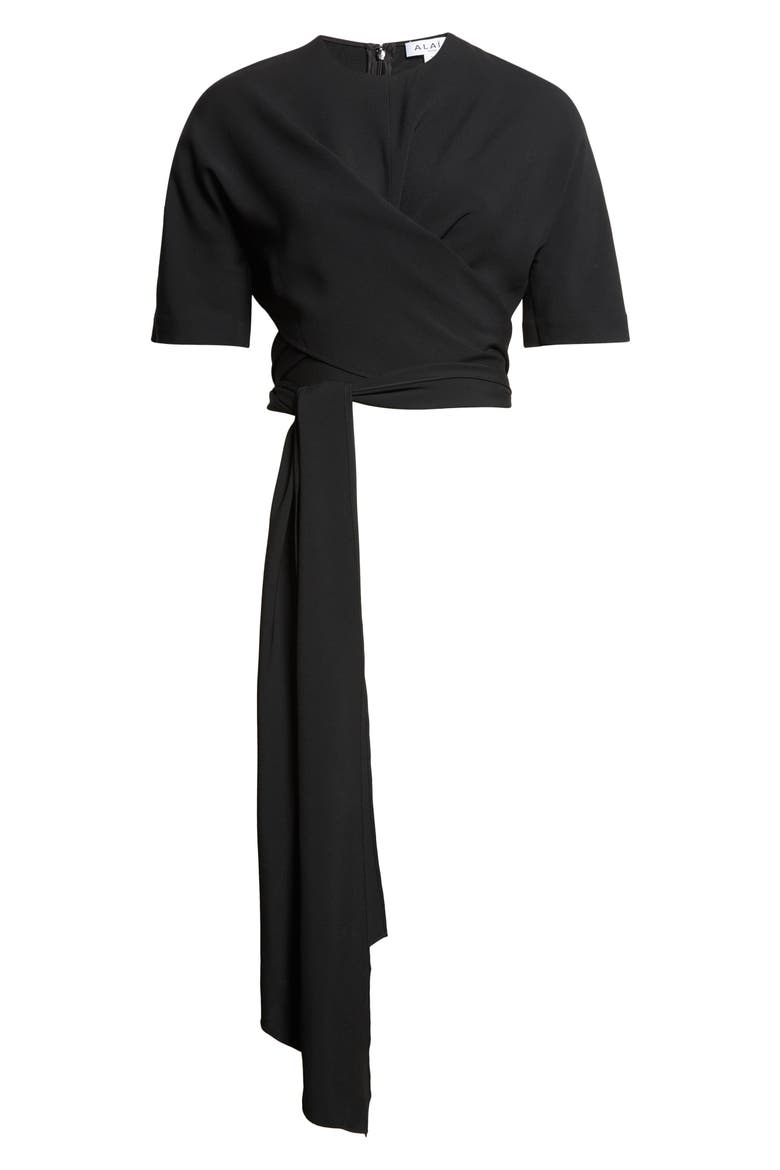 Cady Tie Top, Main, color, NOIR ALAIA
