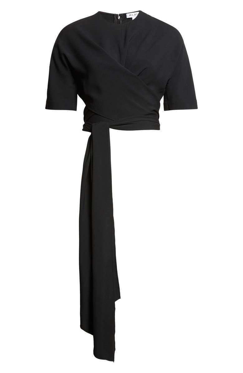 Alaïa Cady Tie Top, Main, color, Noir Alaia