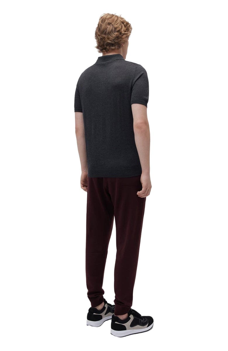 GOBI Mongolian Cashmere Cashmere Silk Polo Shirt, Alternate, color, Charcoal