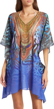 RANEES Bright Printed Poncho