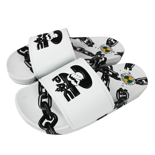 Cross Colours 2pac Chain Slides In White