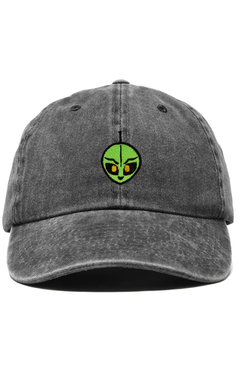 Dalix Duder Alien Dad Cap, Main, color, Washed Black