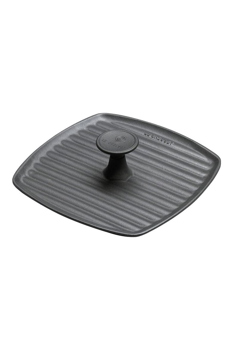 Cast Iron Panini Press, Main, color, BLACK