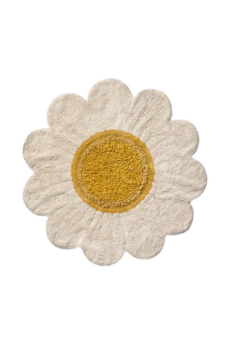 Washable Rug Flowers, Main, color, Natural, Ivory, Honey