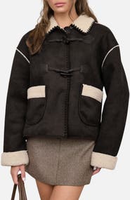Blu Pepper Faux Shearling & Faux Suede Jacket