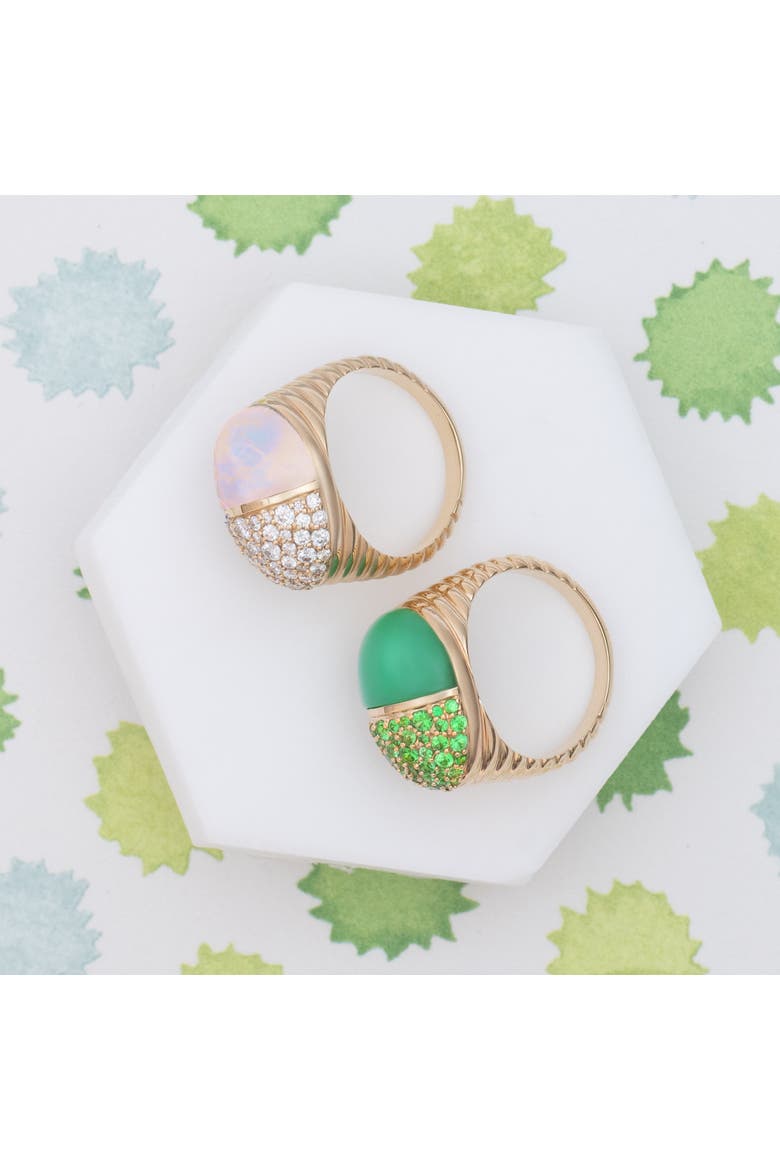 Found Cap Cocktail Ring, Alternate, color, Rainbow Moonstone
