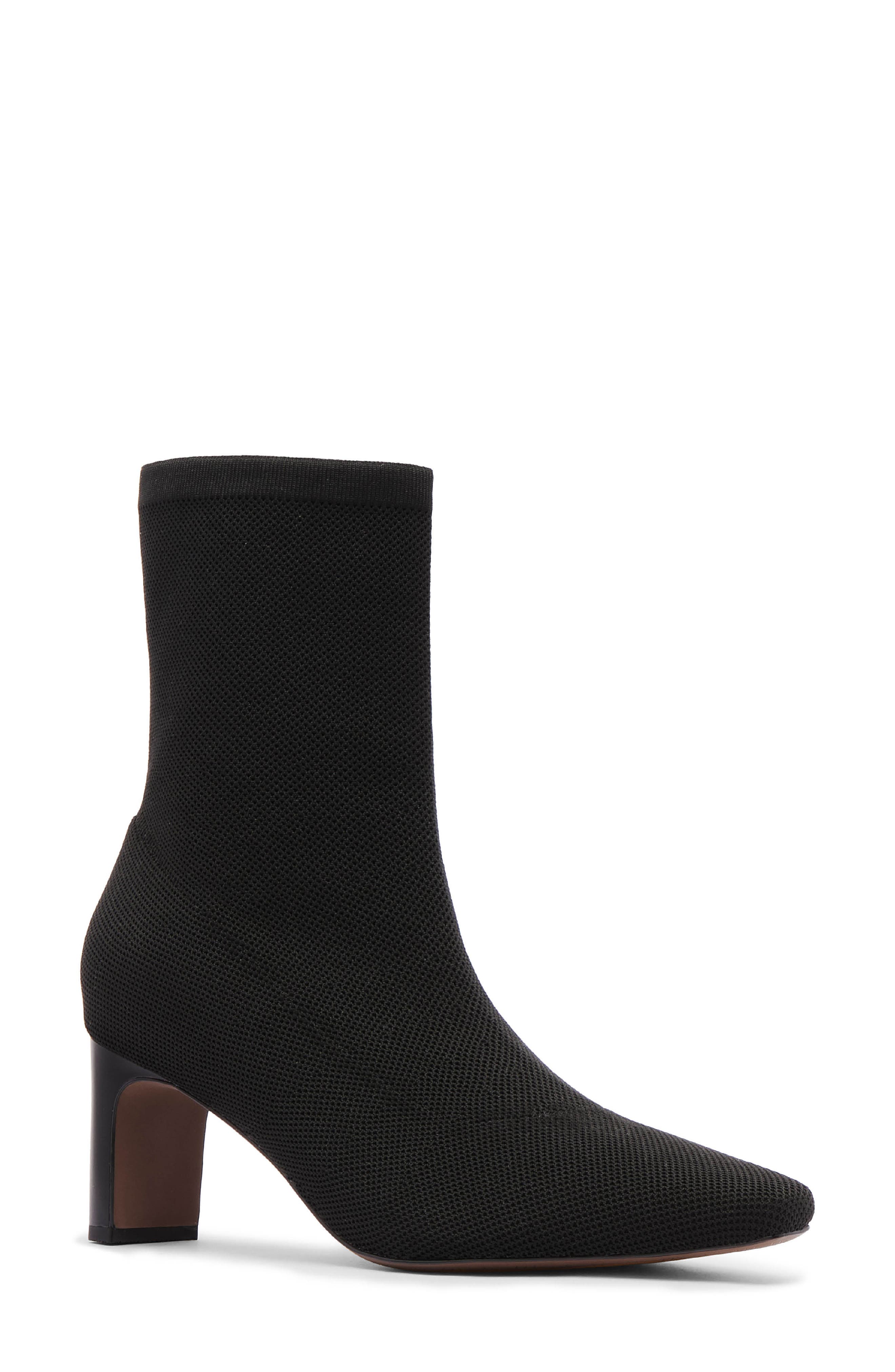 FRANKIE4 Melrose Stretch Knit Bootie, Main, color, Black Knit