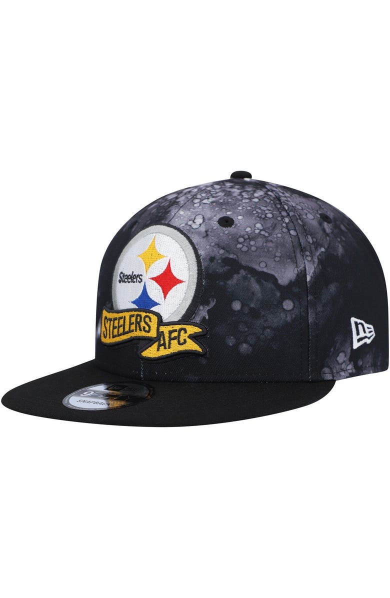 New Era Men's New Era  Pittsburgh Steelers 2022 Sideline 9FIFTY Ink Dye Snapback Hat, Alternate, color, 