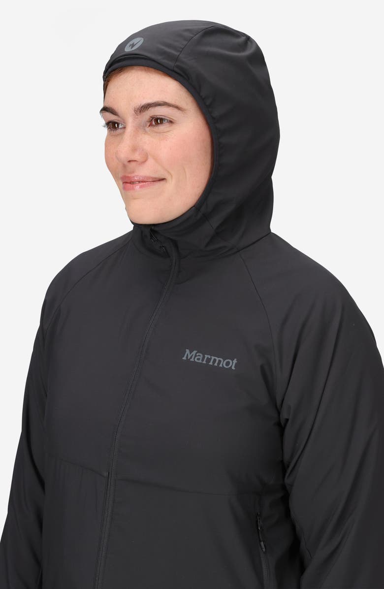 Marmot Aerothermal Hooded Jacket, Alternate, color, Black