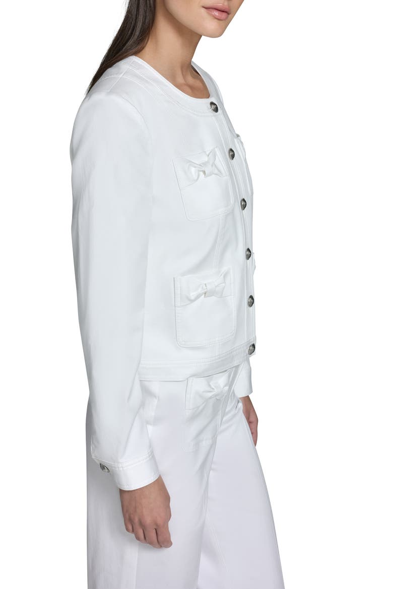 Bow Four Pocket Jacket, Alternate, color, SOFT WHITE