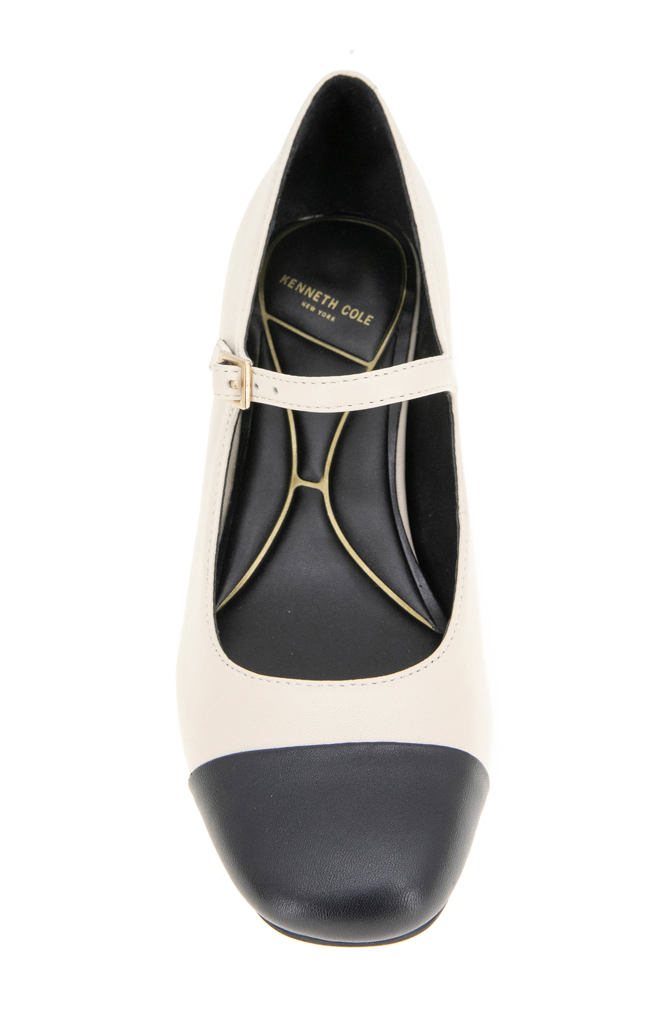 Kenneth Cole Alec Mary Jane Pump, Alternate, color, White/ Black Leather