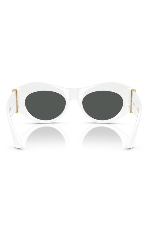 Versace 52mm Oval Sunglasses In White