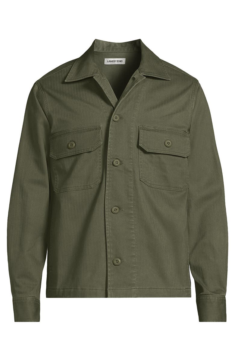 Lands' End Denim Utility Shirt Jacket, Alternate, color, 