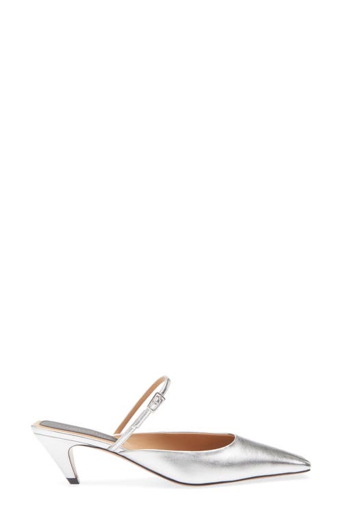 Stella Mccartney Spur Metallic Pump In Silver