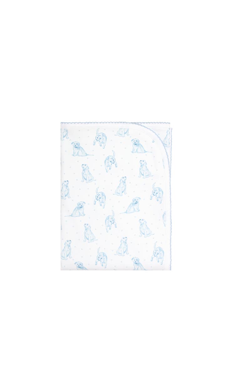 Blue Puppy Love Print Blanket - Baby, Main, color, Blue