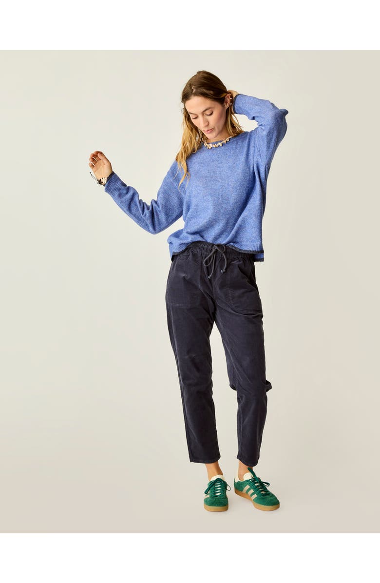 Carve Designs Drue Fuzzy Sweater, Alternate, color, Capri Blue W. Dark Capri