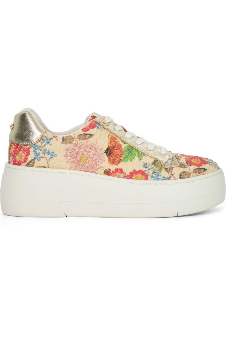 Dune London Episode 2 Platform Sneaker, Alternate, color, Raffia