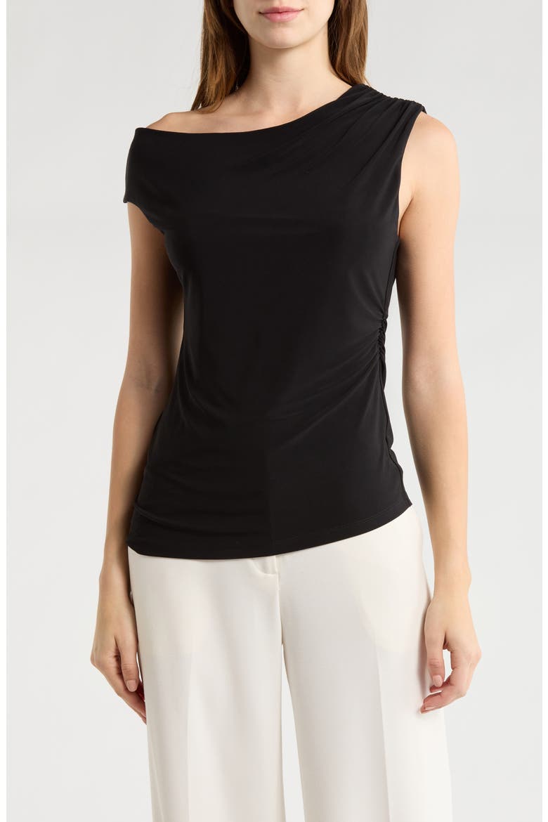 Asymmetric One-Shoulder Top, Main, color, BLACK