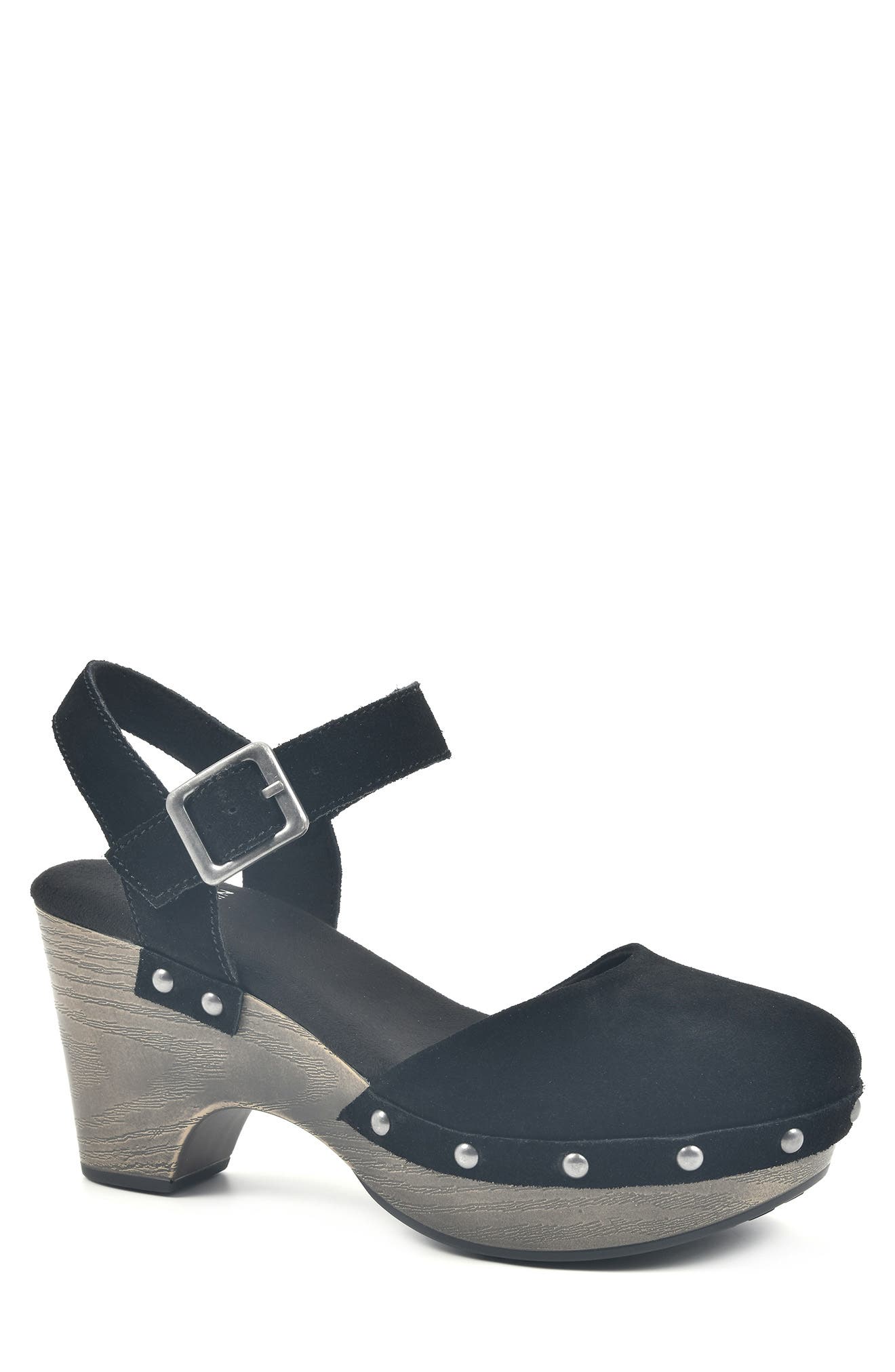 WHITE MOUNTAIN Cherub Platform Sandal, Main, color, BLACK SUEDE