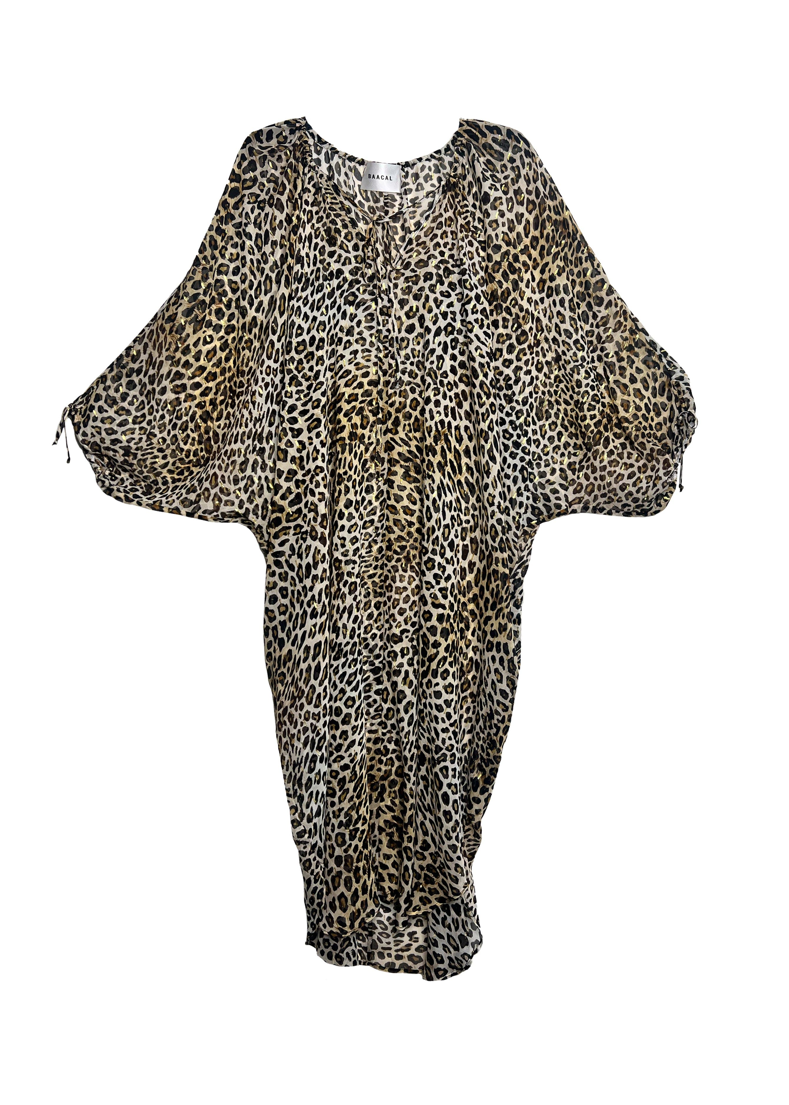 BAACAL Maxine Kaftan in Metallic Leopard 
