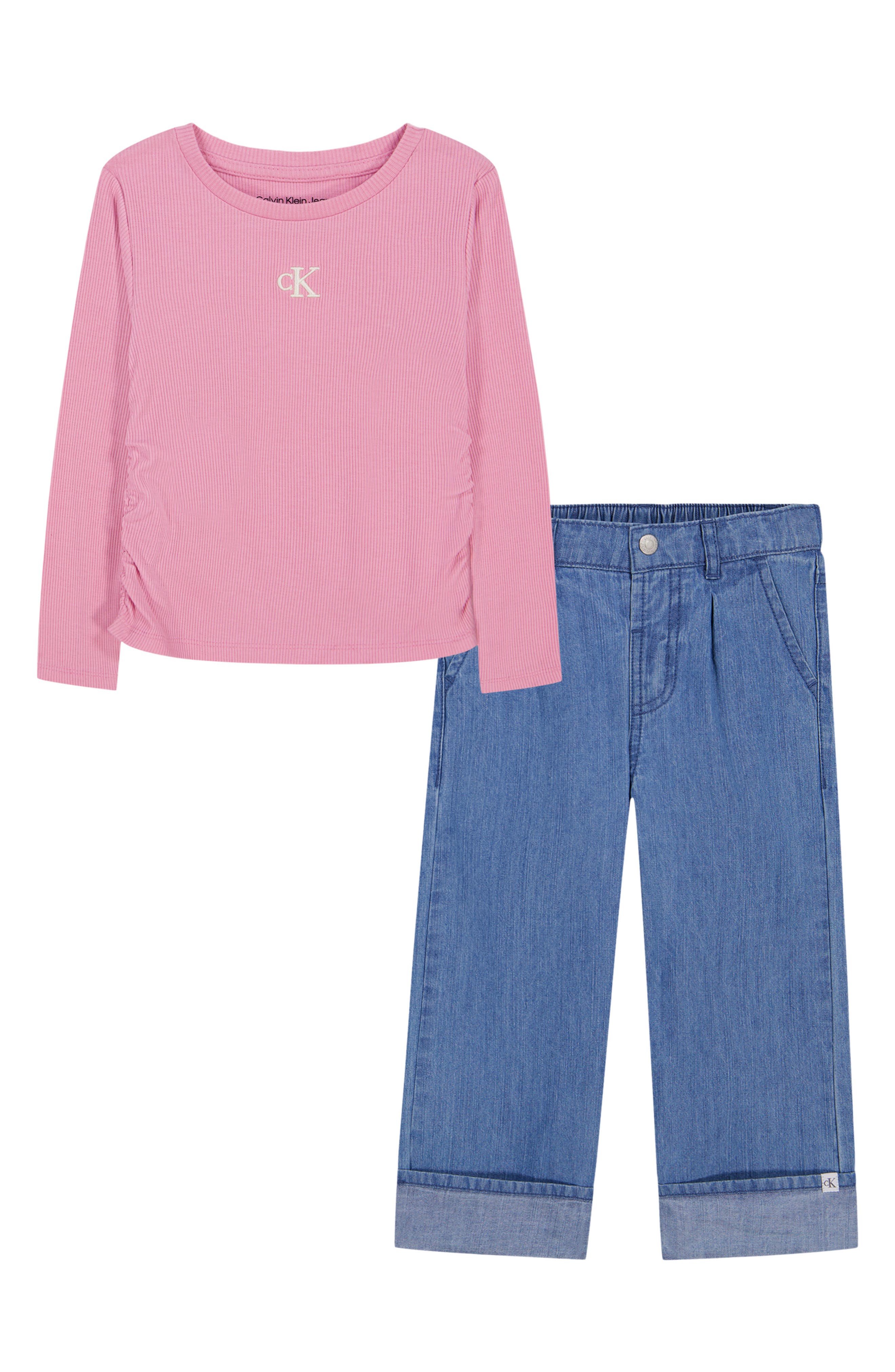 Kids' 2-Piece Rib Top & Pants Set