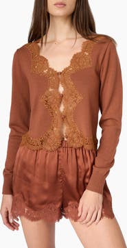 CAMI NYC Sanders Lace Trim Cardigan